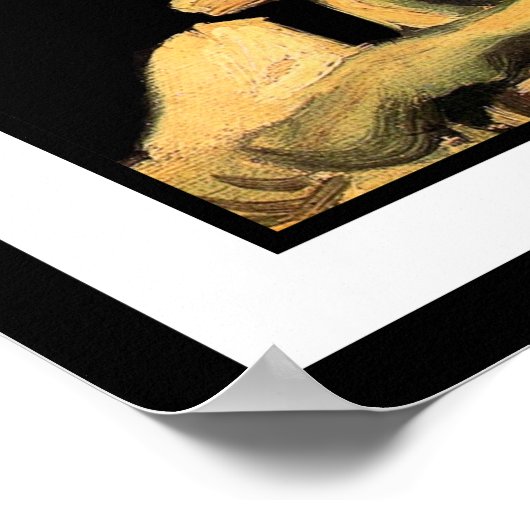 Vincent Van Gogh - Skull mit brennender Zigarette Poster (Ecke)