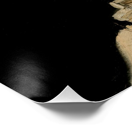 Vincent van Gogh - Skull mit brennender Zigarette Poster (Ecke)