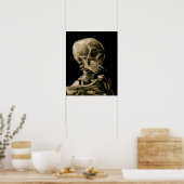 Vincent van Gogh - Skull mit brennender Zigarette Poster (Küche)