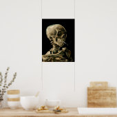Vincent van Gogh - Skull mit brennender Zigarette Poster (Küche)