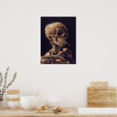 Vincent Van Gogh - Skull mit brennender Zigarette Poster (Küche)