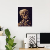 Vincent Van Gogh - Skull mit brennender Zigarette Poster (Heimbüro)