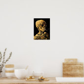Vincent Van Gogh - Skull mit brennender Zigarette Poster (Küche)