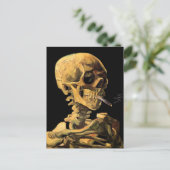 Vincent Van Gogh - Skull mit brennender Zigarette Postkarte (Stehend Vorderseite)