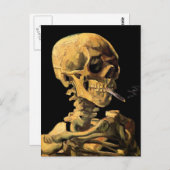 Vincent Van Gogh - Skull mit brennender Zigarette Postkarte (Vorne/Hinten)