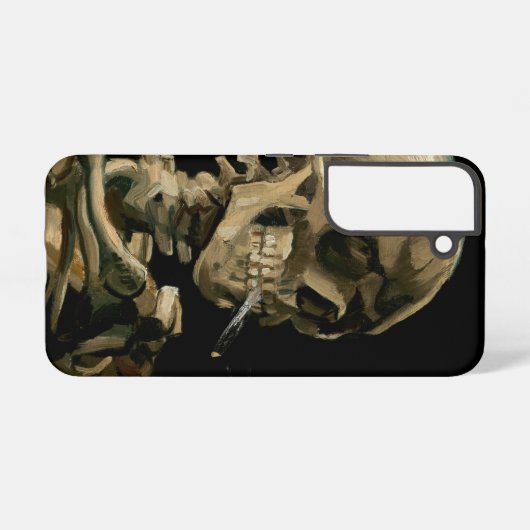 Vincent van Gogh - Skull mit brennender Zigarette Samsung Galaxy Hülle (Rückseite (Horizontal))