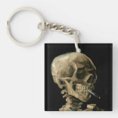 Vincent van Gogh - Skull mit brennender Zigarette Schlüsselanhänger (Vorderseite)