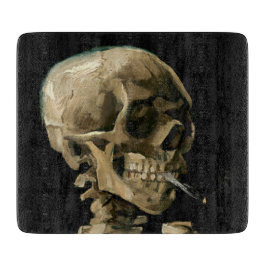 Vincent van Gogh - Skull mit brennender Zigarette Schneidebrett
