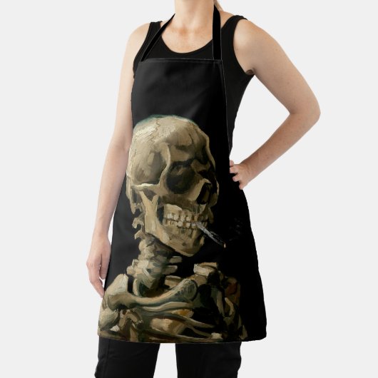 Vincent van Gogh - Skull mit brennender Zigarette Schürze (InSitu)