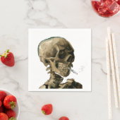 Vincent van Gogh - Skull mit brennender Zigarette Serviette (Beispiel)