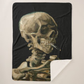 Vincent van Gogh - Skull mit brennender Zigarette Sherpadecke (Vorderseite)