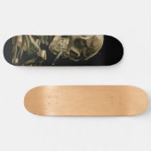 Vincent van Gogh - Skull mit brennender Zigarette Skateboard (Horizontal)