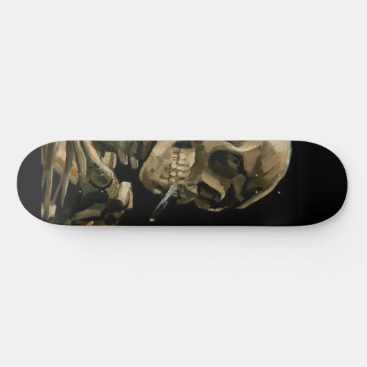 Vincent van Gogh - Skull mit brennender Zigarette Skateboard (Horizontal)