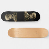Vincent van Gogh - Skull mit brennender Zigarette Skateboard (Horizontal)