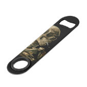 Vincent van Gogh - Skull mit brennender Zigarette Speed Flaschenöffner (Rückseite Schrägansicht)