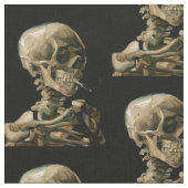 Vincent van Gogh - Skull mit brennender Zigarette Stoff (Nahaufnahme)