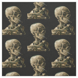 Vincent van Gogh - Skull mit brennender Zigarette Stoff
