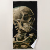 Vincent van Gogh - Skull mit brennender Zigarette Strandtuch (Vorderseite)