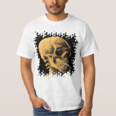 Vincent Van Gogh - Skull mit brennender Zigarette T-Shirt (Vorderseite)
