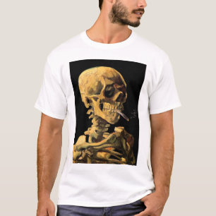 Vincent Van Gogh - Skull mit brennender Zigarette T-Shirt