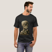 Vincent van Gogh - Skull mit brennender Zigarette T-Shirt (Vorne ganz)