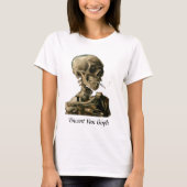 Vincent van Gogh - Skull mit brennender Zigarette T-Shirt (Vorderseite)