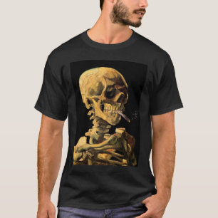 Vincent Van Gogh - Skull mit brennender Zigarette T-Shirt