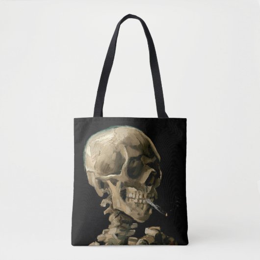 Vincent van Gogh - Skull mit brennender Zigarette Tasche (Vorderseite)