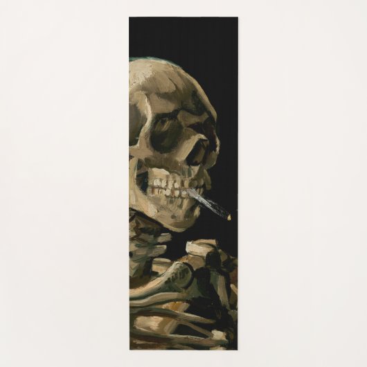 Vincent van Gogh - Skull mit brennender Zigarette Yogamatte (Vorderseite)