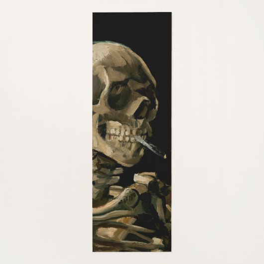 Vincent van Gogh - Skull mit brennender Zigarette Yogamatte (Rückseite)