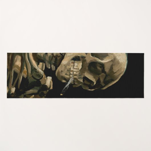 Vincent van Gogh - Skull mit brennender Zigarette Yogamatte (Vorderseite (Horizontal))