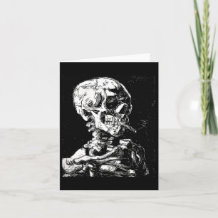 Vincent Van Gogh Skull mit Zigarette Skeleton Hal Karte