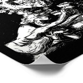 Vincent Van Gogh Skull mit Zigarette Skeleton Hal Poster (Ecke)