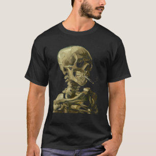 Vincent Van Gogh Skull mit Zigarettenschnitzel T-Shirt
