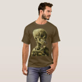 Vincent Van Gogh Skull mit Zigarettenskelett T-Shirt (Vorne ganz)
