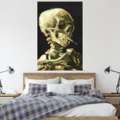Vincent van Gogh - Skull-Rauchen Zigarette Leinwanddruck (Insitu (Schlafzimmer))