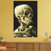 Vincent van Gogh - Skull-Rauchen Zigarette Leinwanddruck (Insitu (Wohnzimmer))