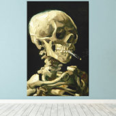 Vincent van Gogh - Skull-Rauchen Zigarette Leinwanddruck (Insitu (Holzboden))