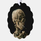 Vincent van Gogh - Skull with Burning Cigaret Ornament Karte (Links)