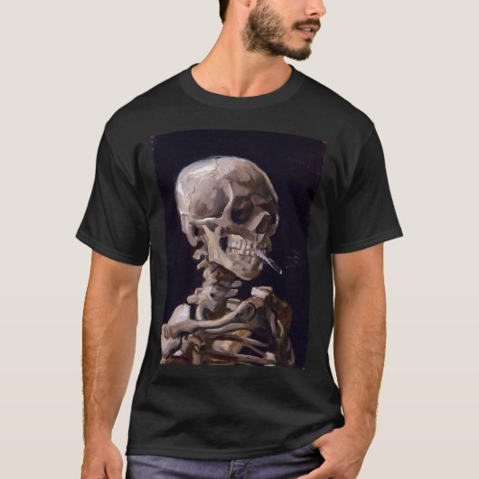 Vincent Van Gogh - Skull with Burning Cigarette (n T-Shirt (Vorderseite)