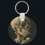 Vincent Van Gogh - Skull with Burning Cigarette Schlüsselanhänger<br><div class="desc">Vincent Van Gogh - Skull with Burning Cigarette</div>