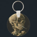 Vincent Van Gogh - Skull with Burning Cigarette Schlüsselanhänger<br><div class="desc">Vincent Van Gogh - Skull with Burning Cigarette</div>