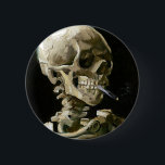 Vincent van Gogh Smoking Skeleton Button<br><div class="desc">Rauchen Skelett gemalt von Vincent van Gogh im Jahr 1886.</div>