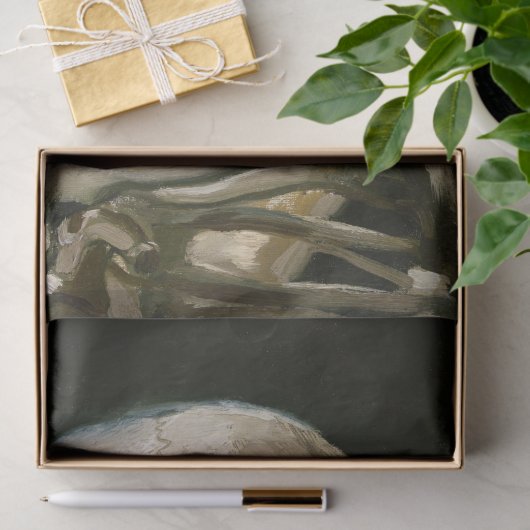 Vincent Van Gogh Smoking Skeleton Decoupage Seidenpapier (Geschenk)