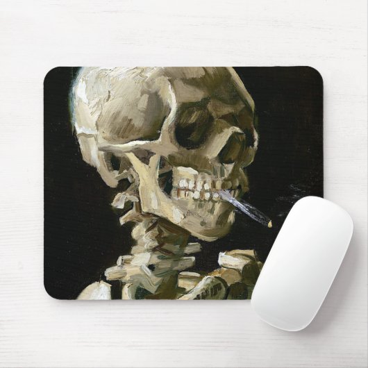 Vincent van Gogh Smoking Skeleton Mousepad (Mit Mouse)
