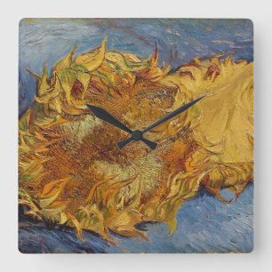 Vincent van Gogh   Sonnenblumen, 1887 Quadratische Wanduhr