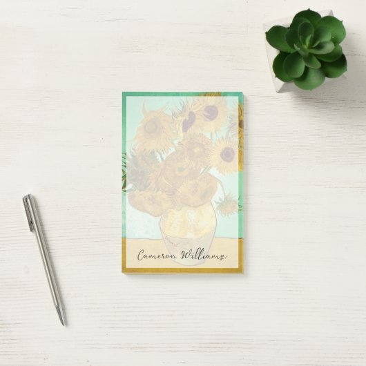 Vincent van Gogh | Sonnenblumen, 1888 Post-it Klebezettel (Büro)