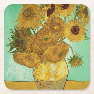 Vincent van Gogh   Sonnenblumen, 1888 Rechteckiger Pappuntersetzer