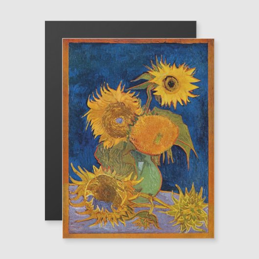 Vincent Van Gogh - Sonnenblumen, 2. Version Magneteinladung (Vorne/Hinten)