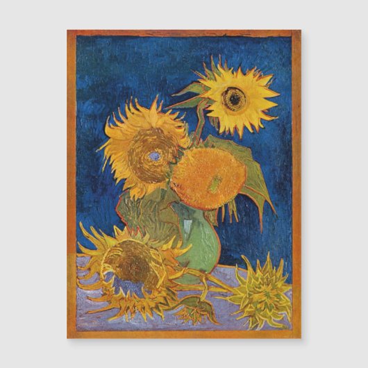 Vincent Van Gogh - Sonnenblumen, 2. Version Magneteinladung (Vorderseite)